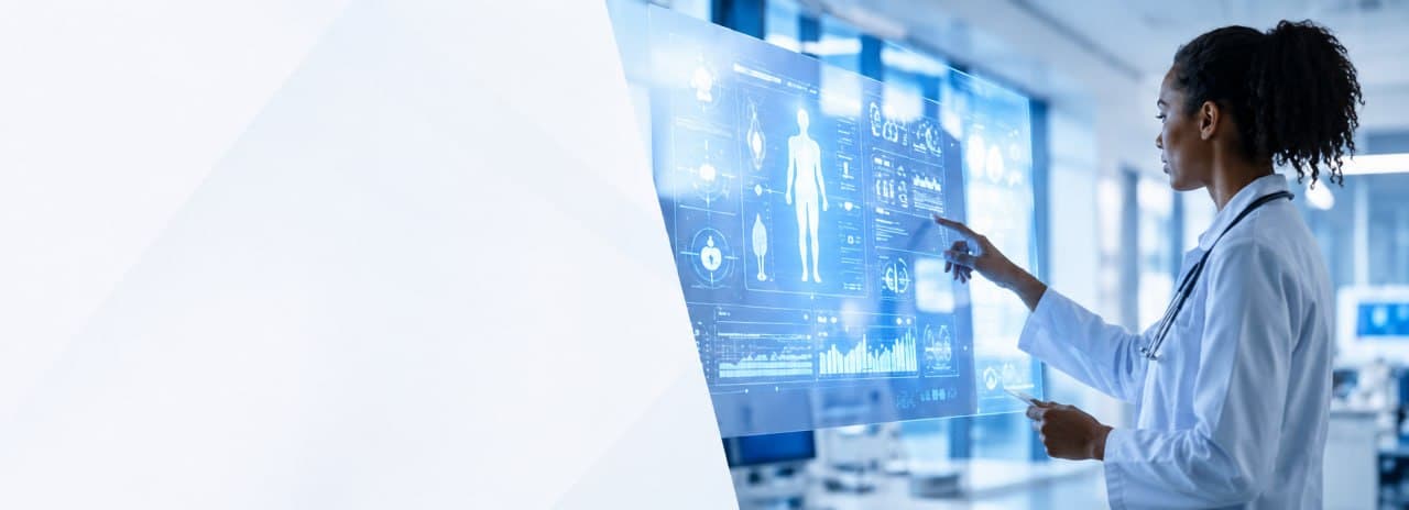 Doctor using digital healthcare technology